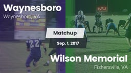Matchup: Waynesboro High vs. Wilson Memorial  2017