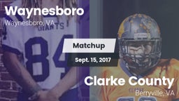 Matchup: Waynesboro High vs. Clarke County  2017