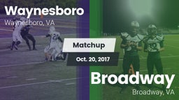 Matchup: Waynesboro High vs. Broadway  2017