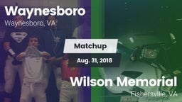 Matchup: Waynesboro High vs. Wilson Memorial  2018