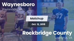 Matchup: Waynesboro High vs. Rockbridge County  2018