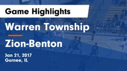 Warren Township  vs Zion-Benton  Game Highlights - Jan 21, 2017