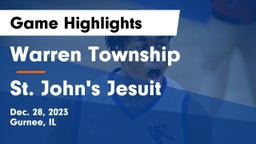 Warren Township  vs St. John's Jesuit  Game Highlights - Dec. 28, 2023