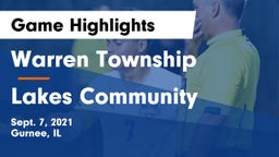 Warren Township  vs Lakes Community  Game Highlights - Sept. 7, 2021