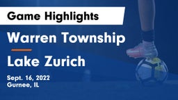 Warren Township  vs Lake Zurich  Game Highlights - Sept. 16, 2022