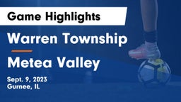 Warren Township  vs Metea Valley  Game Highlights - Sept. 9, 2023