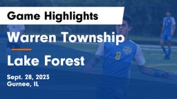 Warren Township  vs Lake Forest  Game Highlights - Sept. 28, 2023