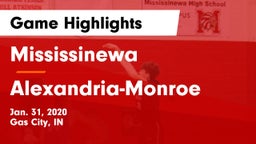 Mississinewa  vs Alexandria-Monroe  Game Highlights - Jan. 31, 2020