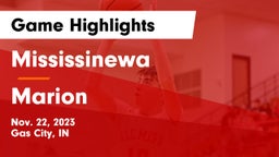 Mississinewa  vs Marion  Game Highlights - Nov. 22, 2023