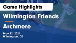 Wilmington Friends  vs Archmere Game Highlights - May 22, 2021