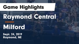 Raymond Central  vs Milford  Game Highlights - Sept. 24, 2019