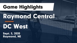 Raymond Central  vs DC West Game Highlights - Sept. 3, 2020