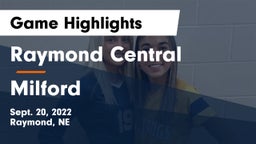 Raymond Central  vs Milford  Game Highlights - Sept. 20, 2022