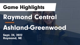Raymond Central  vs Ashland-Greenwood  Game Highlights - Sept. 24, 2022