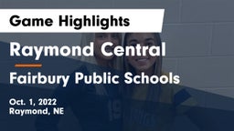 Raymond Central  vs Fairbury Public Schools Game Highlights - Oct. 1, 2022