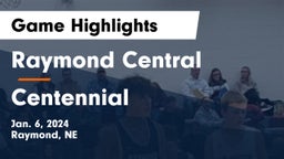 Raymond Central  vs Centennial  Game Highlights - Jan. 6, 2024