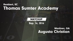 Matchup: Thomas Sumter vs. Augusta Christian  2016