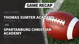 Recap: Thomas Sumter Academy vs. Spartanburg Christian Academy  2016