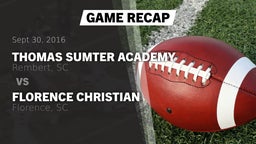 Recap: Thomas Sumter Academy vs. Florence Christian  2016