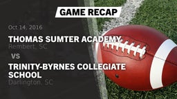 Recap: Thomas Sumter Academy vs. Trinity-Byrnes Collegiate School 2016