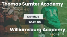 Matchup: Thomas Sumter vs. Williamsburg Academy  2017