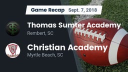Recap: Thomas Sumter Academy vs. Christian Academy  2018