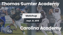 Matchup: Thomas Sumter vs. Carolina Academy  2018