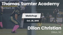 Matchup: Thomas Sumter vs. Dillon Christian  2018