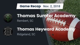 Recap: Thomas Sumter Academy vs. Thomas Heyward Academy  2018