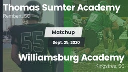 Matchup: Thomas Sumter vs. Williamsburg Academy  2020