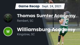 Recap: Thomas Sumter Academy vs. Williamsburg Academy  2021