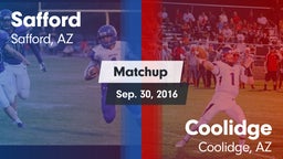 Matchup: Safford  vs. Coolidge  2016