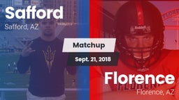 Matchup: Safford  vs. Florence  2018
