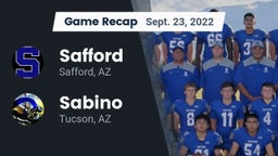 Recap: Safford  vs. Sabino  2022