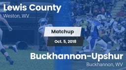Matchup: Lewis County High vs. Buckhannon-Upshur  2018