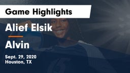 Alief Elsik  vs Alvin  Game Highlights - Sept. 29, 2020