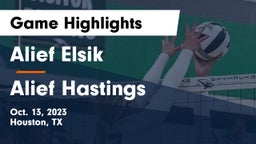 Alief Elsik  vs Alief Hastings  Game Highlights - Oct. 13, 2023