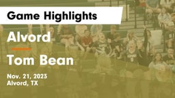 Alvord  vs Tom Bean  Game Highlights - Nov. 21, 2023