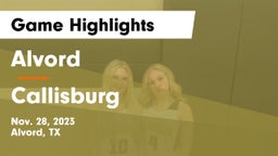 Alvord  vs Callisburg  Game Highlights - Nov. 28, 2023