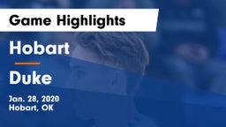 Hobart  vs Duke  Game Highlights - Jan. 28, 2020