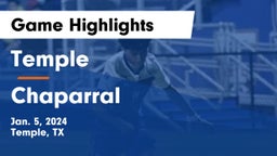 Temple  vs Chaparral  Game Highlights - Jan. 5, 2024