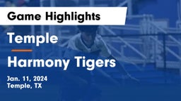 Temple  vs Harmony Tigers Game Highlights - Jan. 11, 2024
