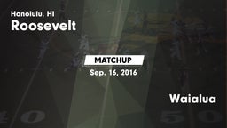 Matchup: Roosevelt vs. Waialua 2016