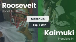 Matchup: Roosevelt vs. Kaimuki  2017
