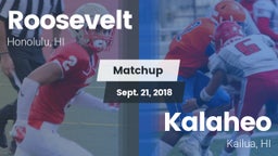 Matchup: Roosevelt vs. Kalaheo  2018
