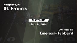 Matchup: St. Francis vs. Emerson-Hubbard  2016