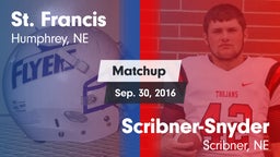 Matchup: St. Francis vs. Scribner-Snyder  2016