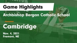 Archbishop Bergan Catholic School vs Cambridge  Game Highlights - Nov. 4, 2021