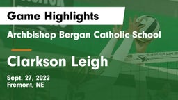 Archbishop Bergan Catholic School vs Clarkson Leigh Game Highlights - Sept. 27, 2022
