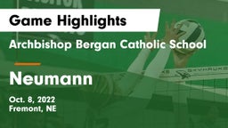 Archbishop Bergan Catholic School vs Neumann Game Highlights - Oct. 8, 2022